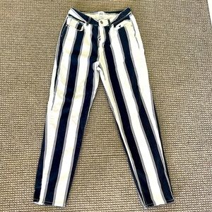 striped jeans